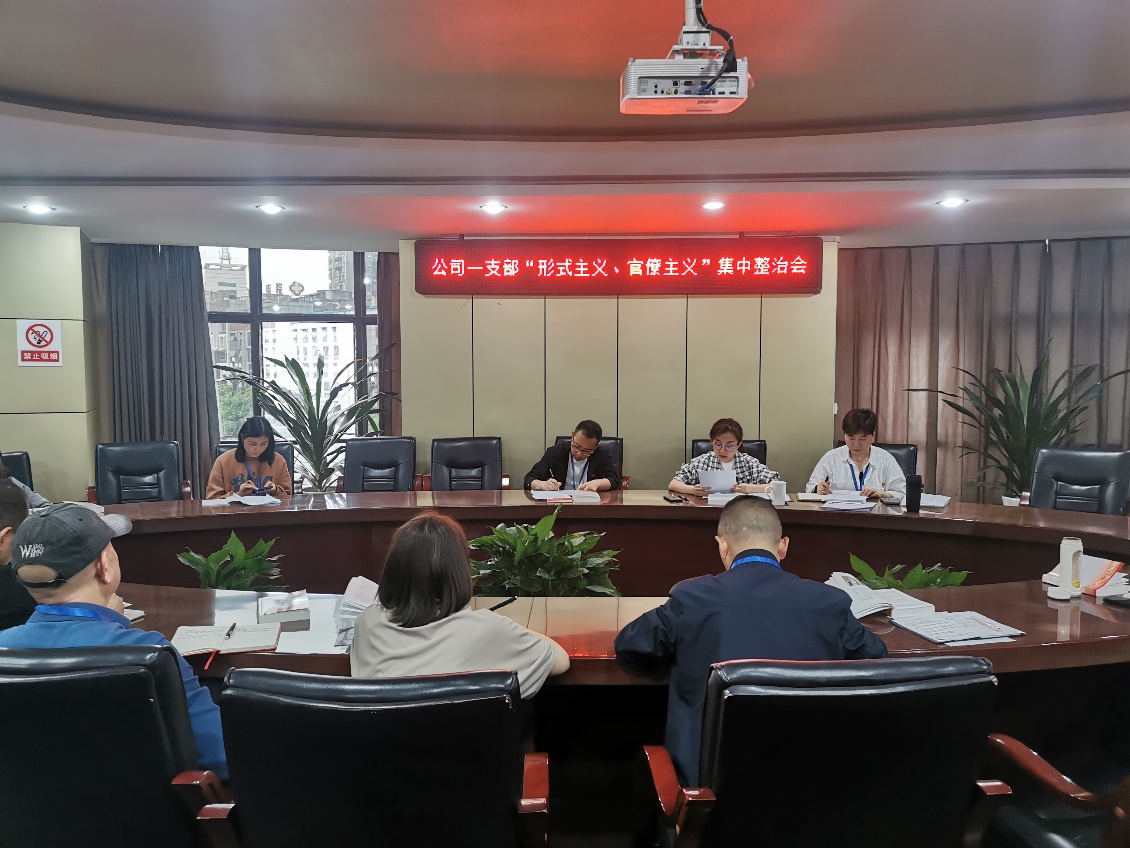 公司一支部召開 “形式主義、官僚主義”集中整治會