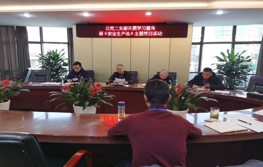 集團(tuán)公司二支部召開十一月黨員大會暨 宣傳貫徹“新安全生產(chǎn)法”主題黨日活動(dòng)